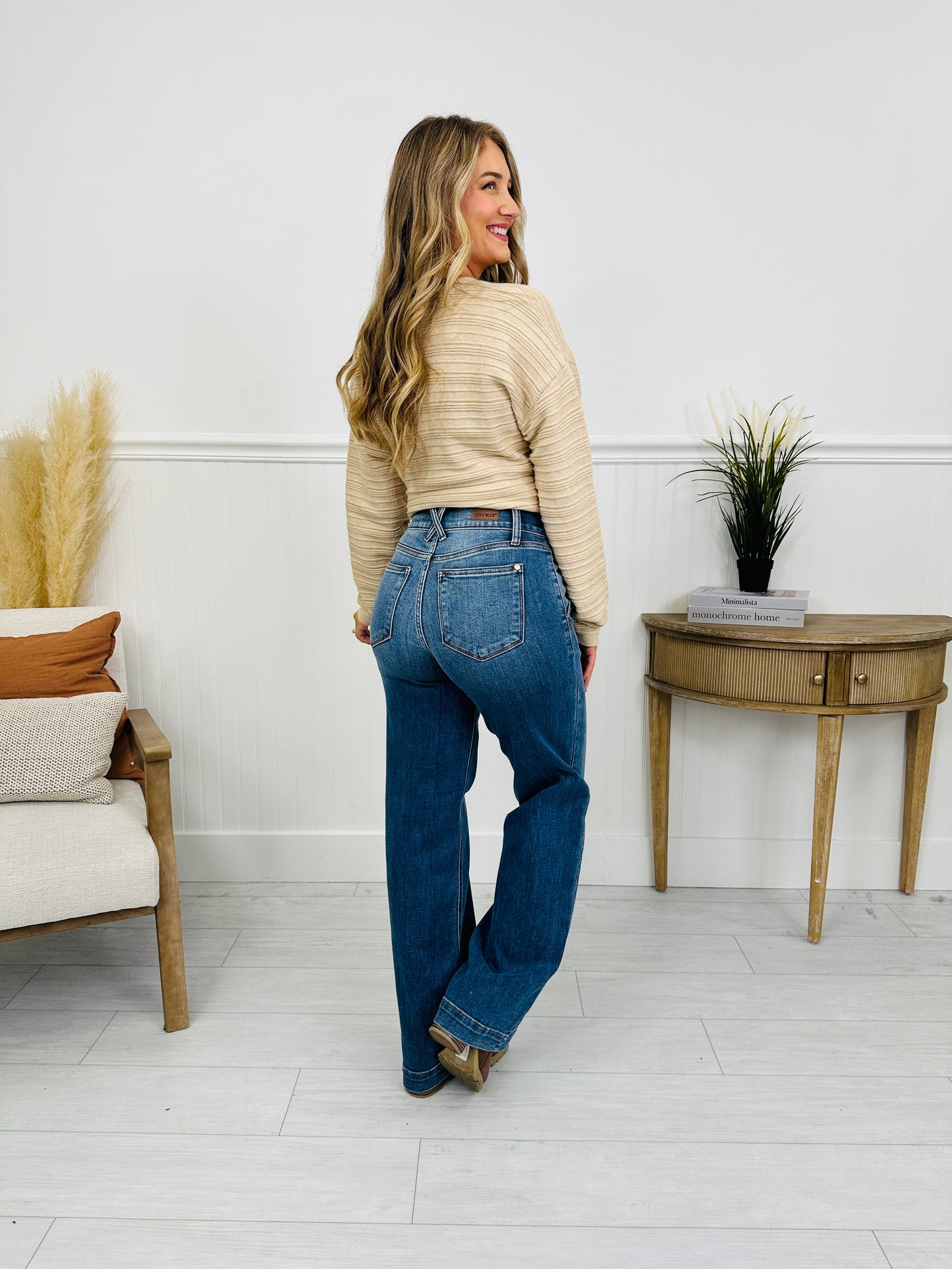 Judy Blue REG/CURVY Double Trouble Wide Leg Jeans