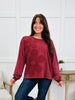 Washed Wildflower Top In Burgundy