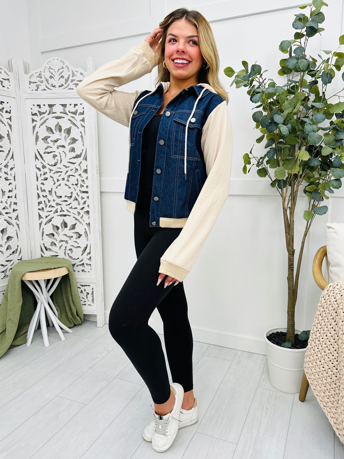 Say What You Want Jacket In Denim Navy