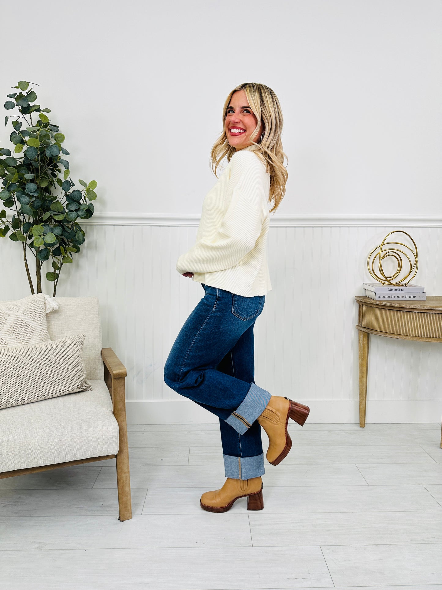 Basic But Better Slim Barrel Tummy Control Jeans