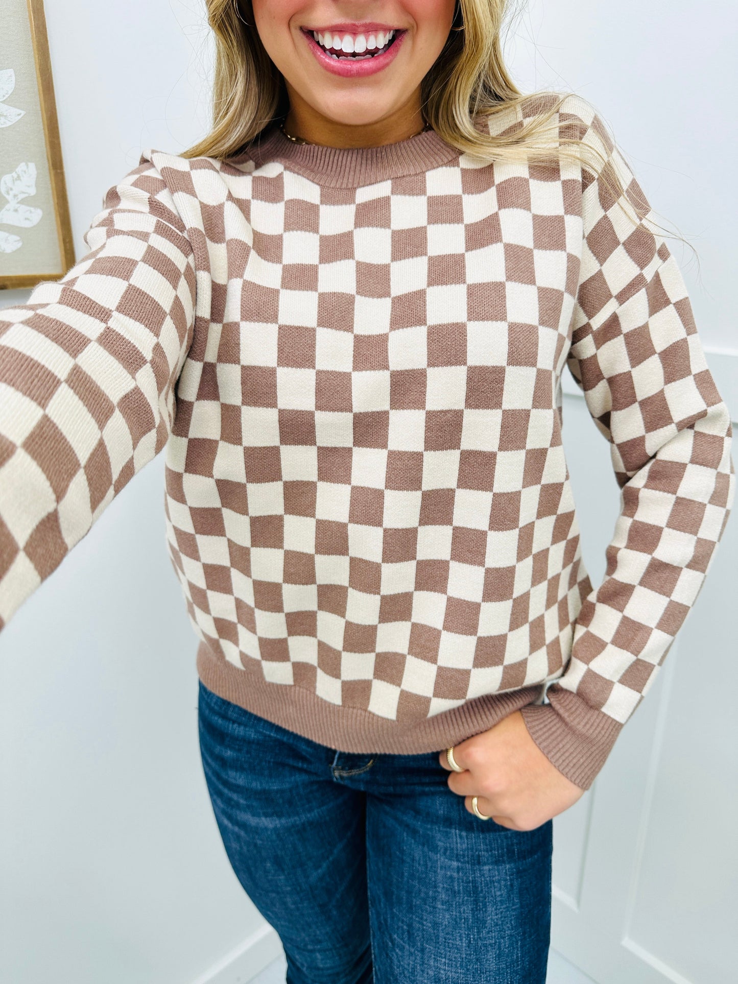 Say Checkmate Sweater- Multiple Colors!