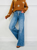 Push Your Buttons Tummy Control Wide Leg Jeans