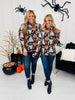 Spooky Things Mesh Top In Trick Or Treat Print