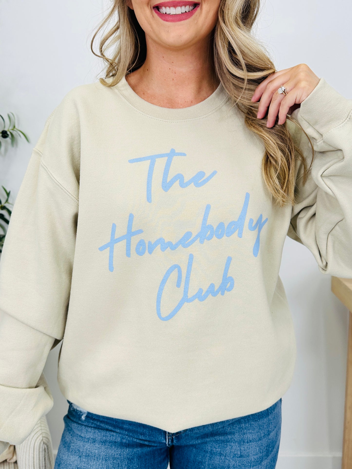 The Homebody Club Graphic Crewneck Sweatshirt in Multiple Colors