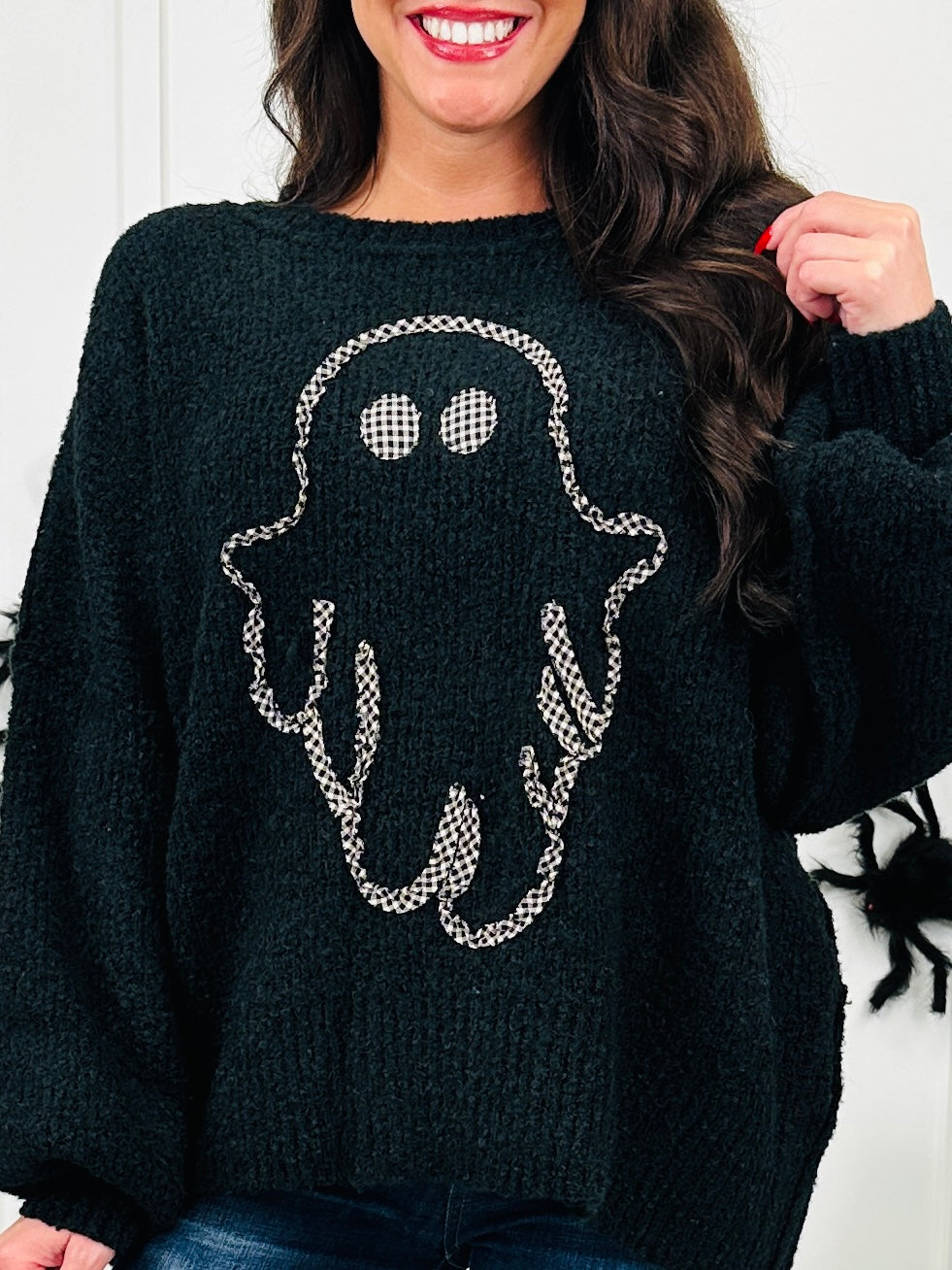 Hey Boo Sweater In Black