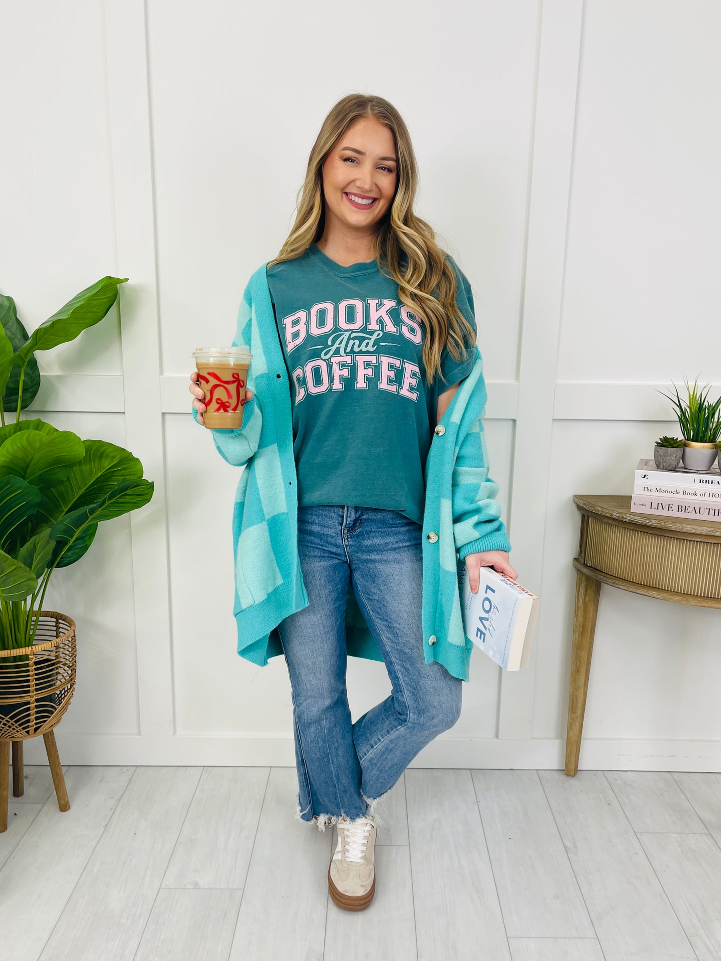 Books And Coffee Graphic Tee