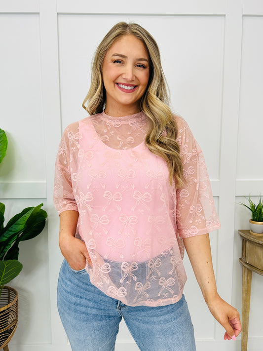 The Sweet Statement Top In Dusty Rose