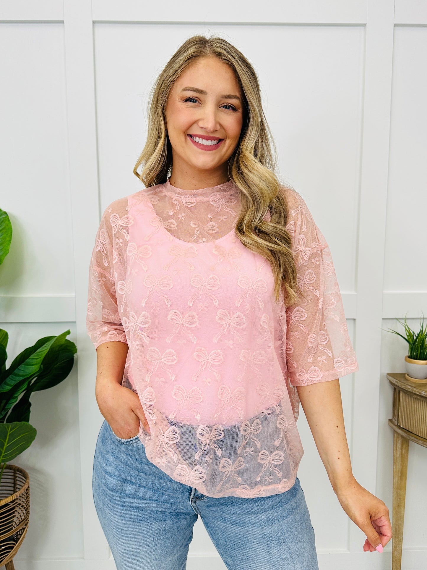 The Sweet Statement Top In Dusty Rose