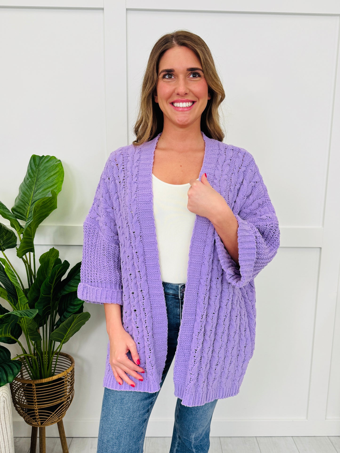 Cuddle Culture Cardigan in Lilac