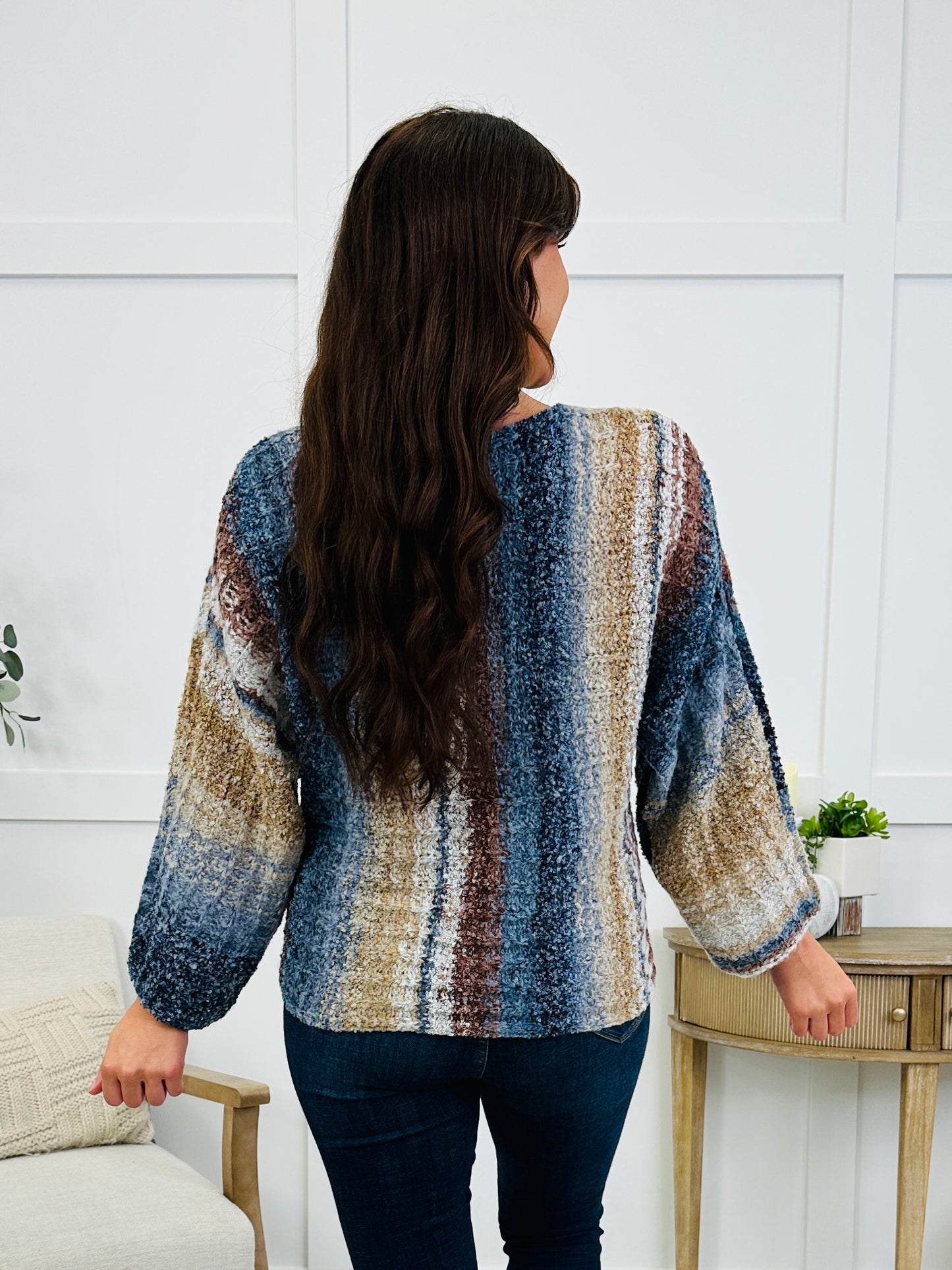 Autumn Palette Sweater In Navy Multi