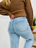 Feeling Brand New Slim Wide Leg Tummy Control Jeans