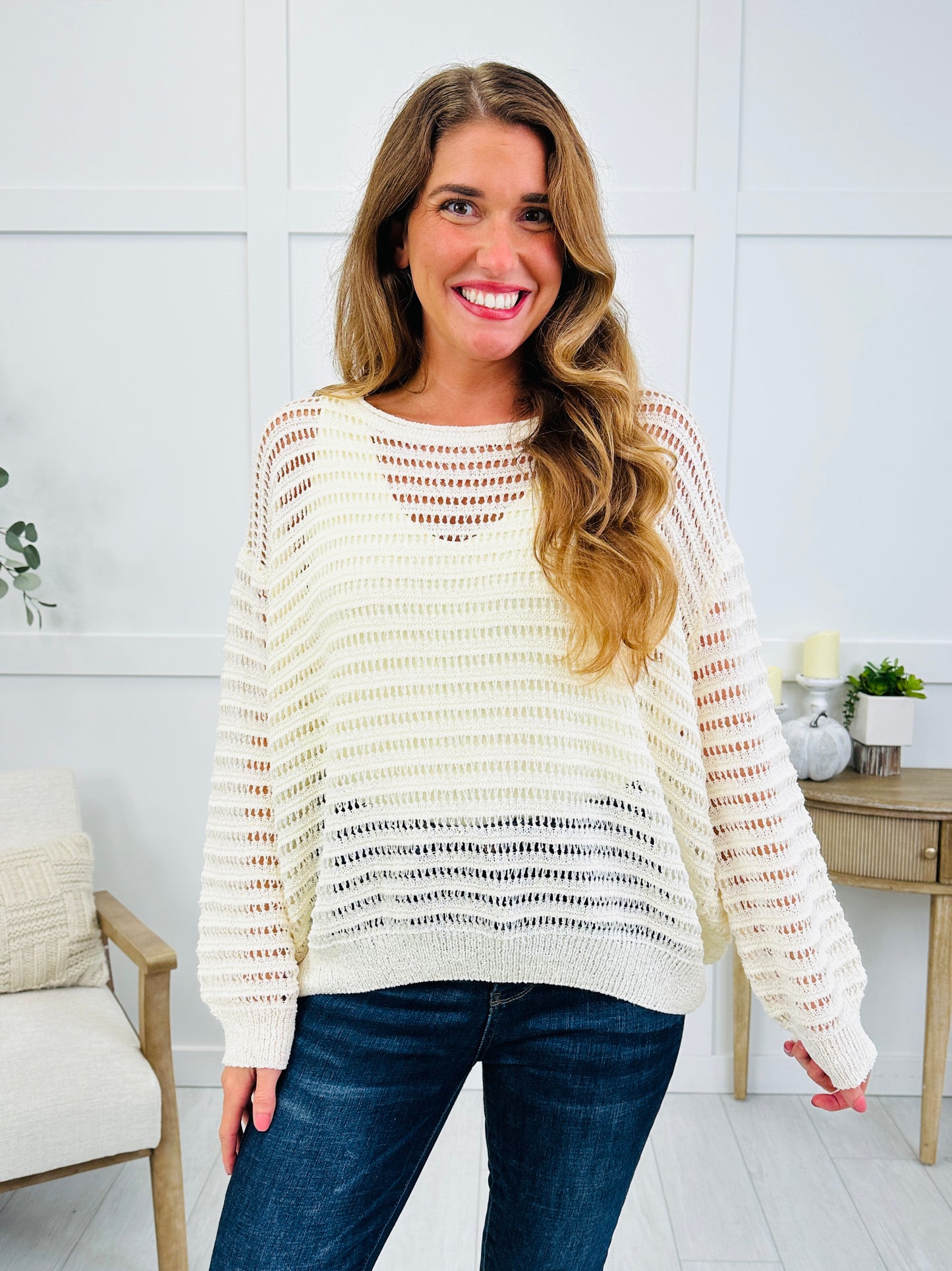 Catch That Breeze Top In Ivory