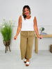 Judy Blue Khaki Crush Ankle Wide Jeans