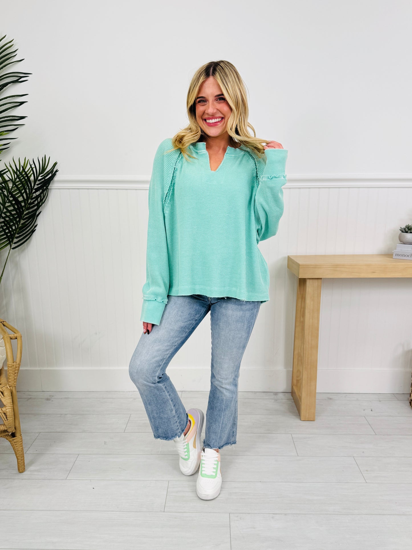 Spring Simplicity Garment Dyed Top in Three Colors