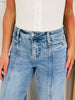 Front and Center Tummy Control Cropped Wide Leg Jeans