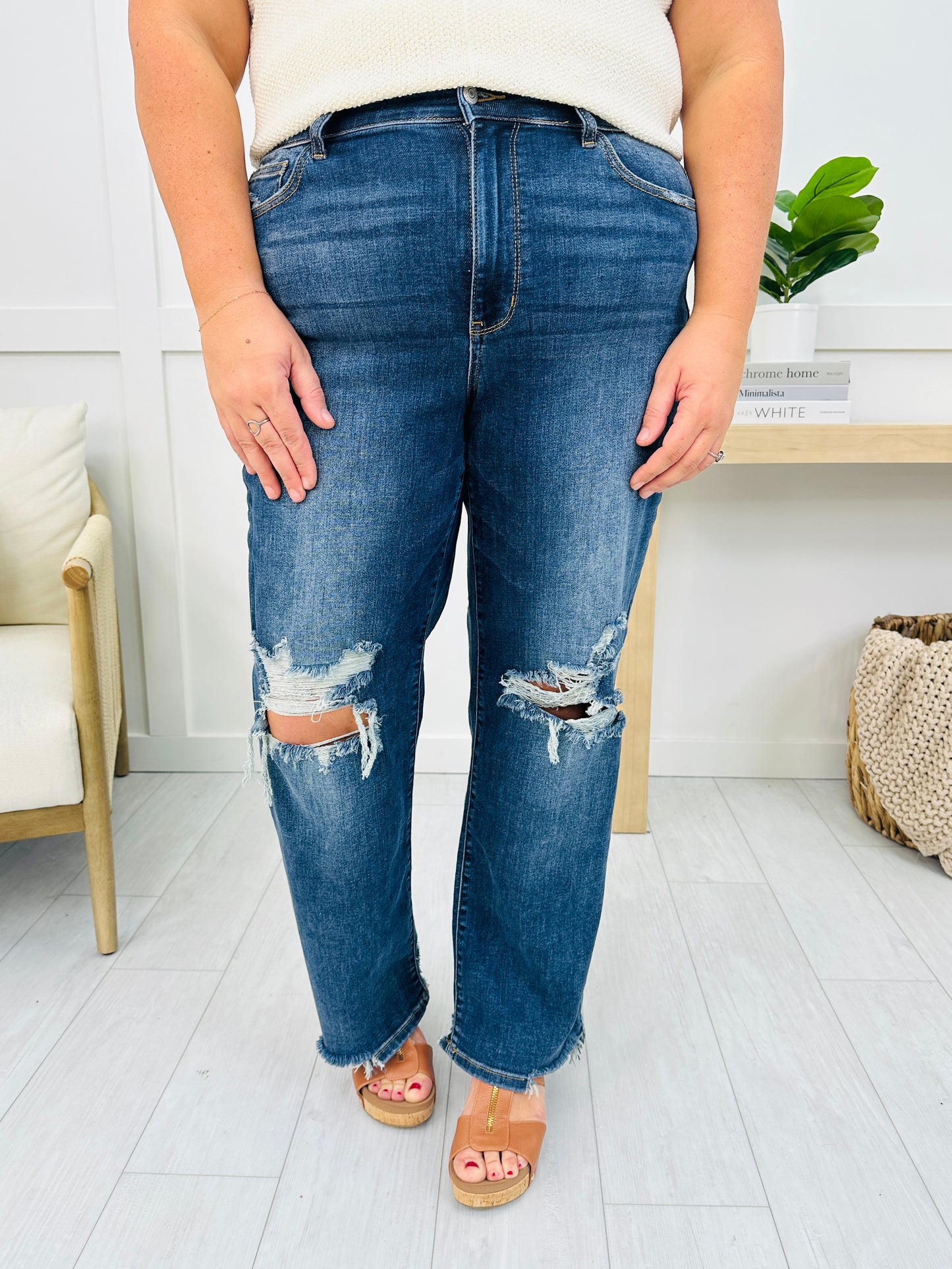 Judy Blue Straight Into Spring Straight Leg Jeans