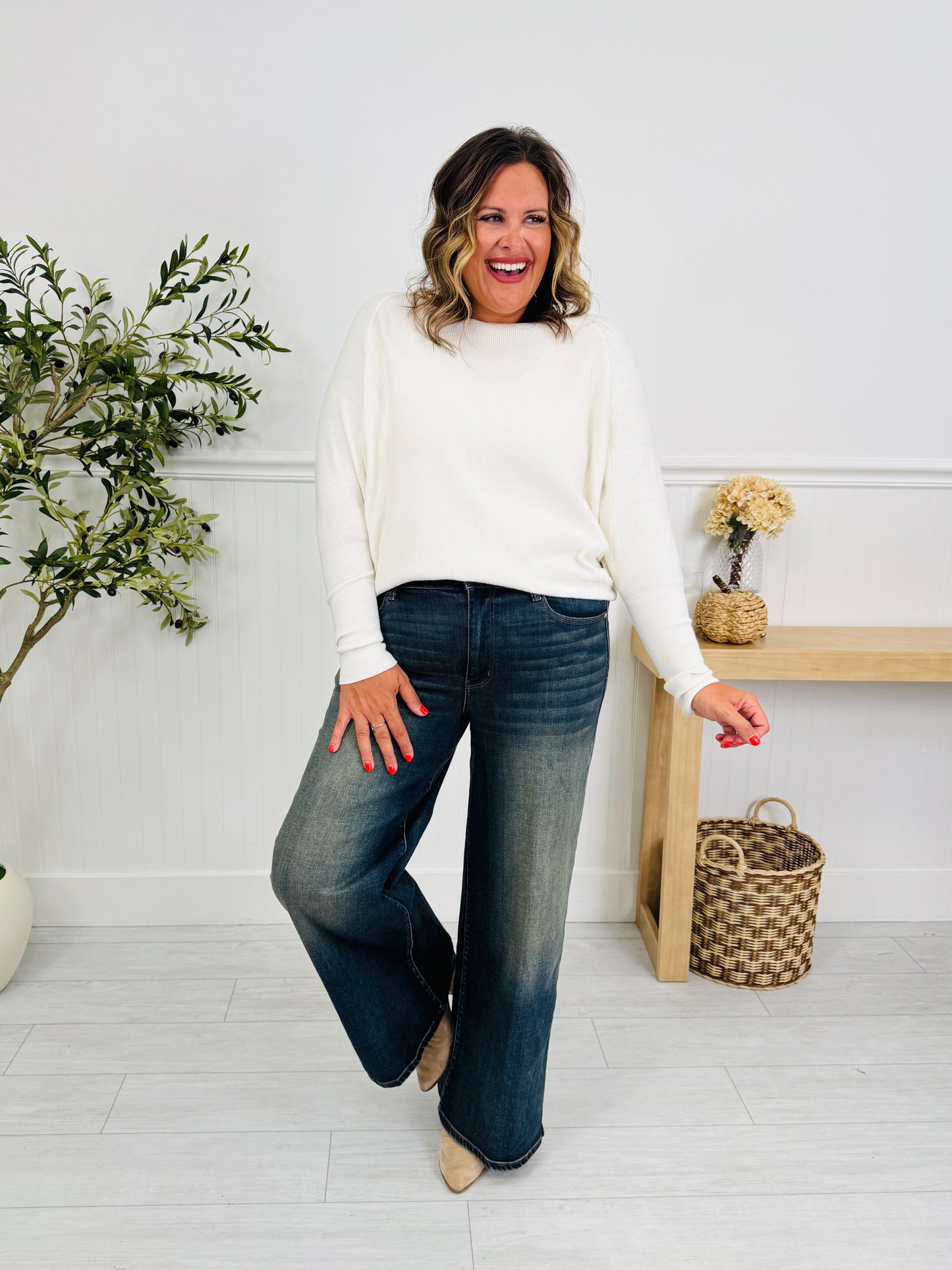 Judy Blue Behind The Scenes Retro Wide Leg Jeans