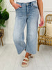 Judy Blue Breezing By Wide Leg Cropped Jeans