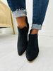 Be My Keeper Booties In Black Suede