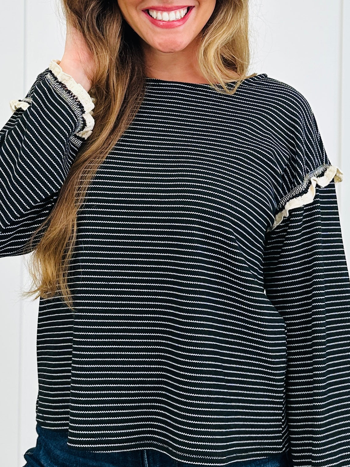 Rather Be Here Top In Black/White