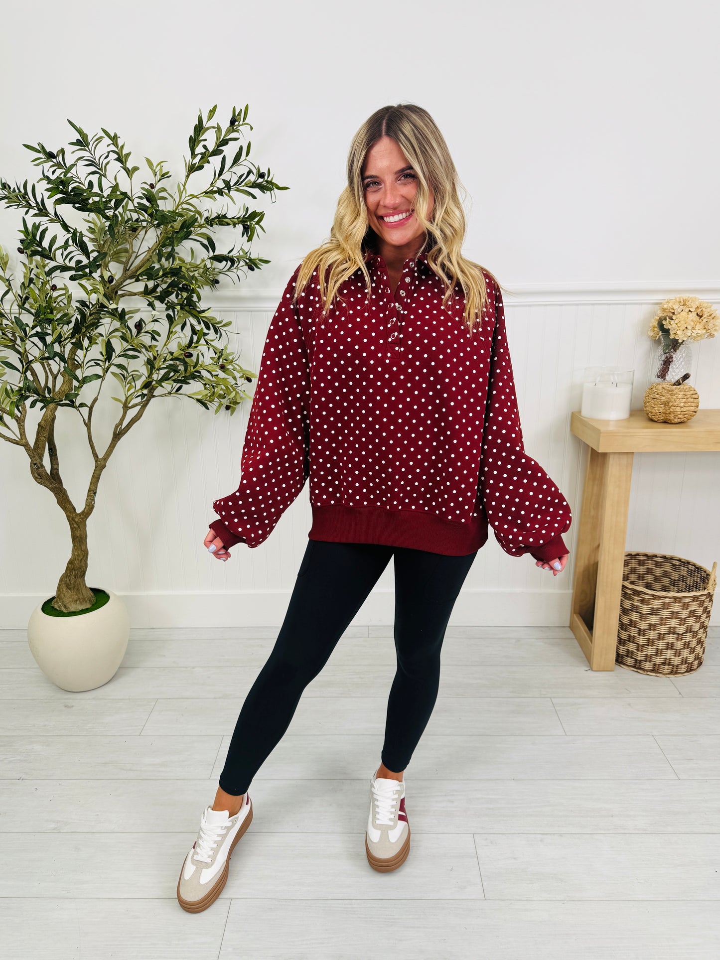 Polka Dot Perfection Pullover In Multiple Colors
