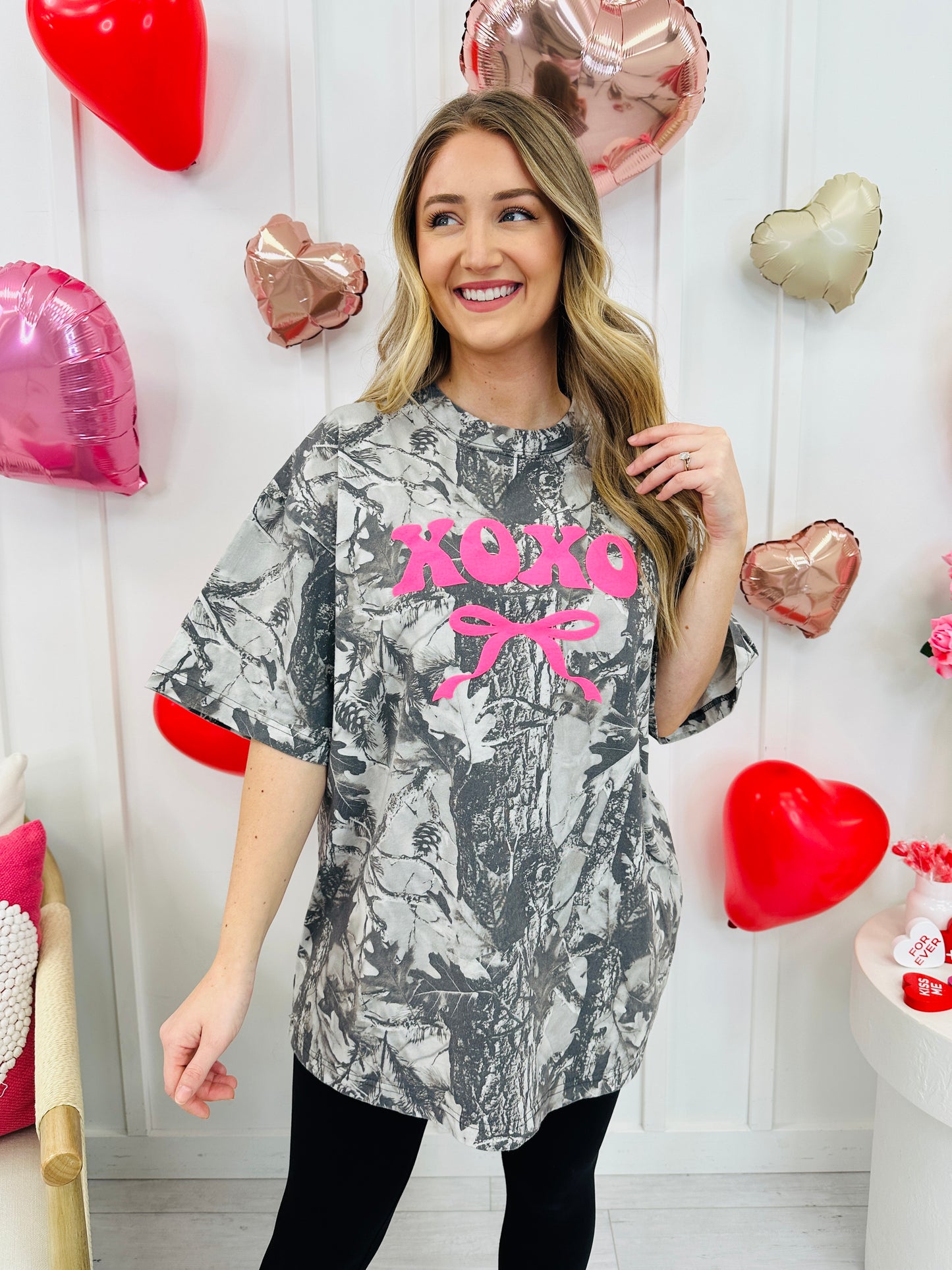 XOXO Camo Graphic Tee