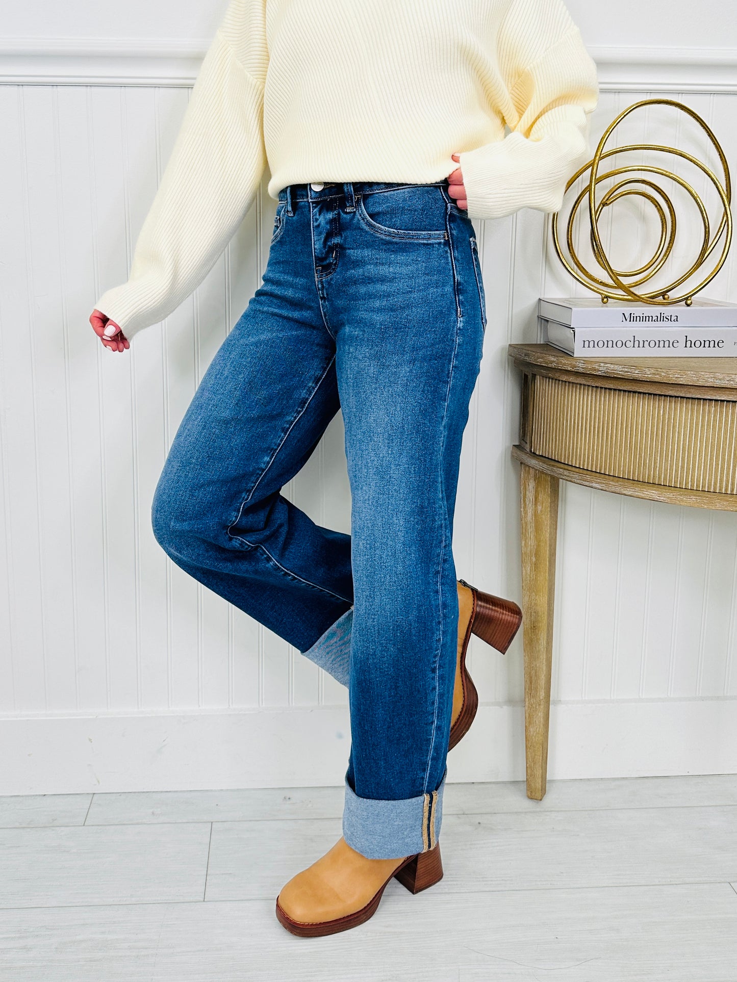 Basic But Better Slim Barrel Tummy Control Jeans