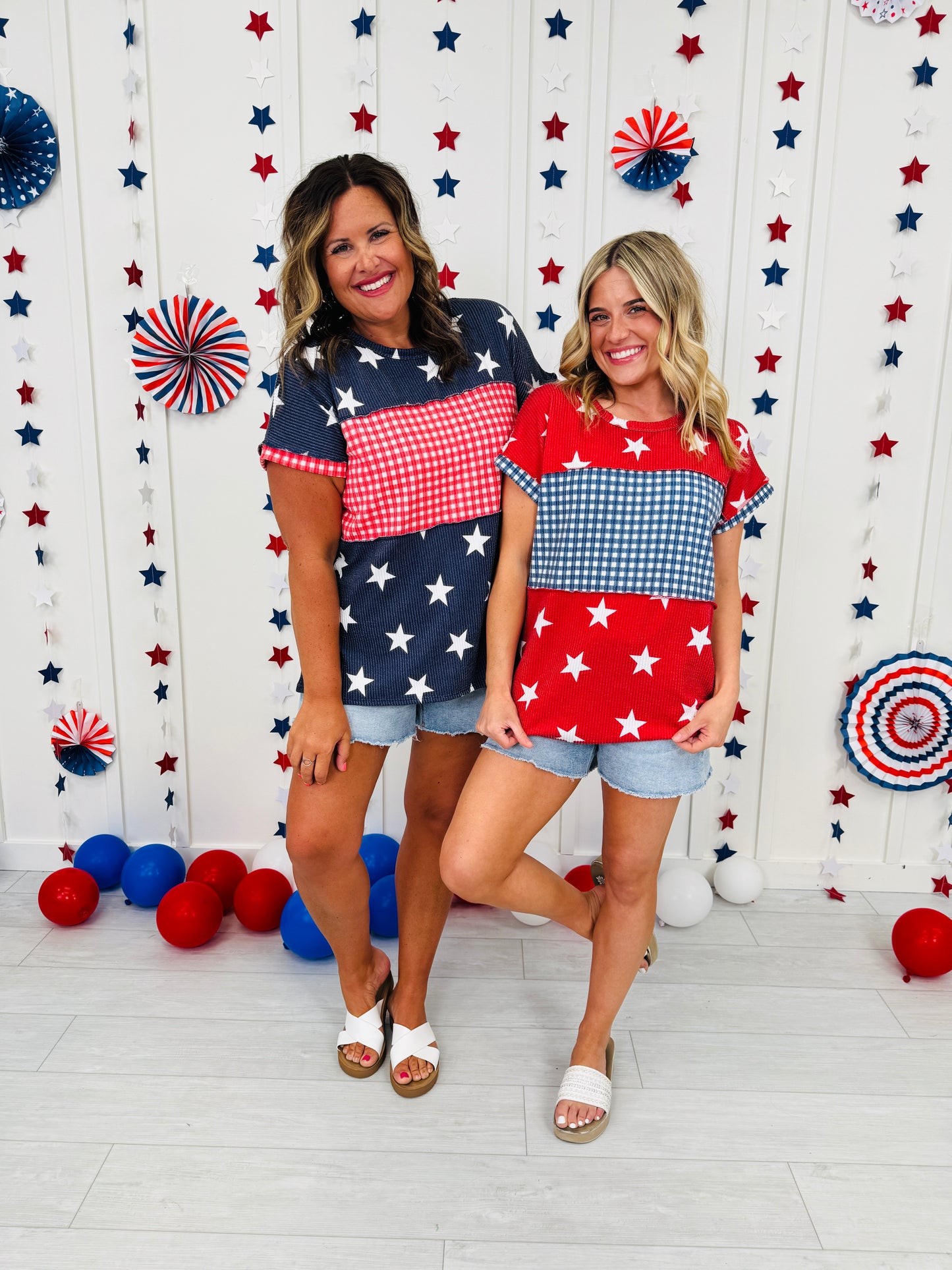 Red, White, and Cute Top in Multiple Colors
