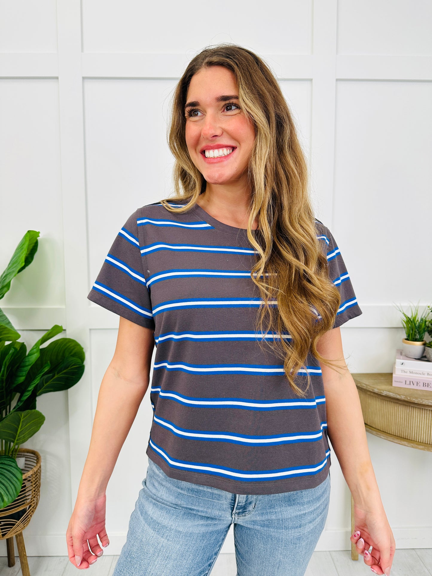 The Harbor Line Top In Charcoal