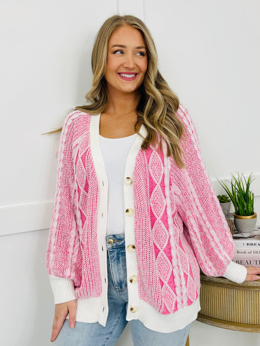 Sweet Comfort Cardigan In Pink