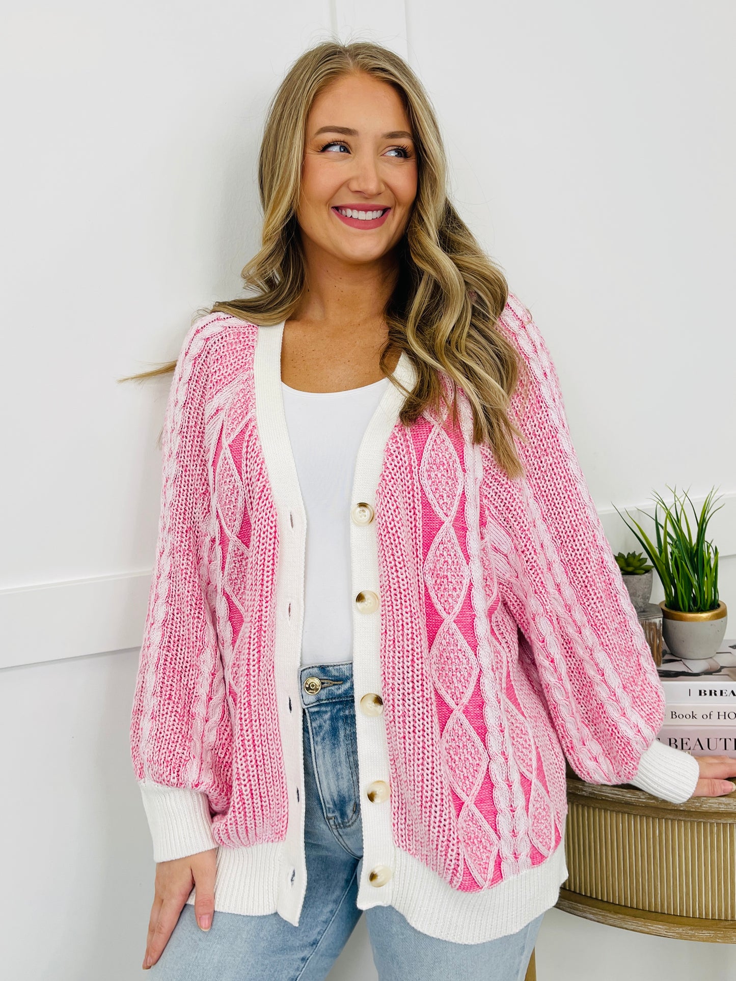 Sweet Comfort Cardigan In Pink