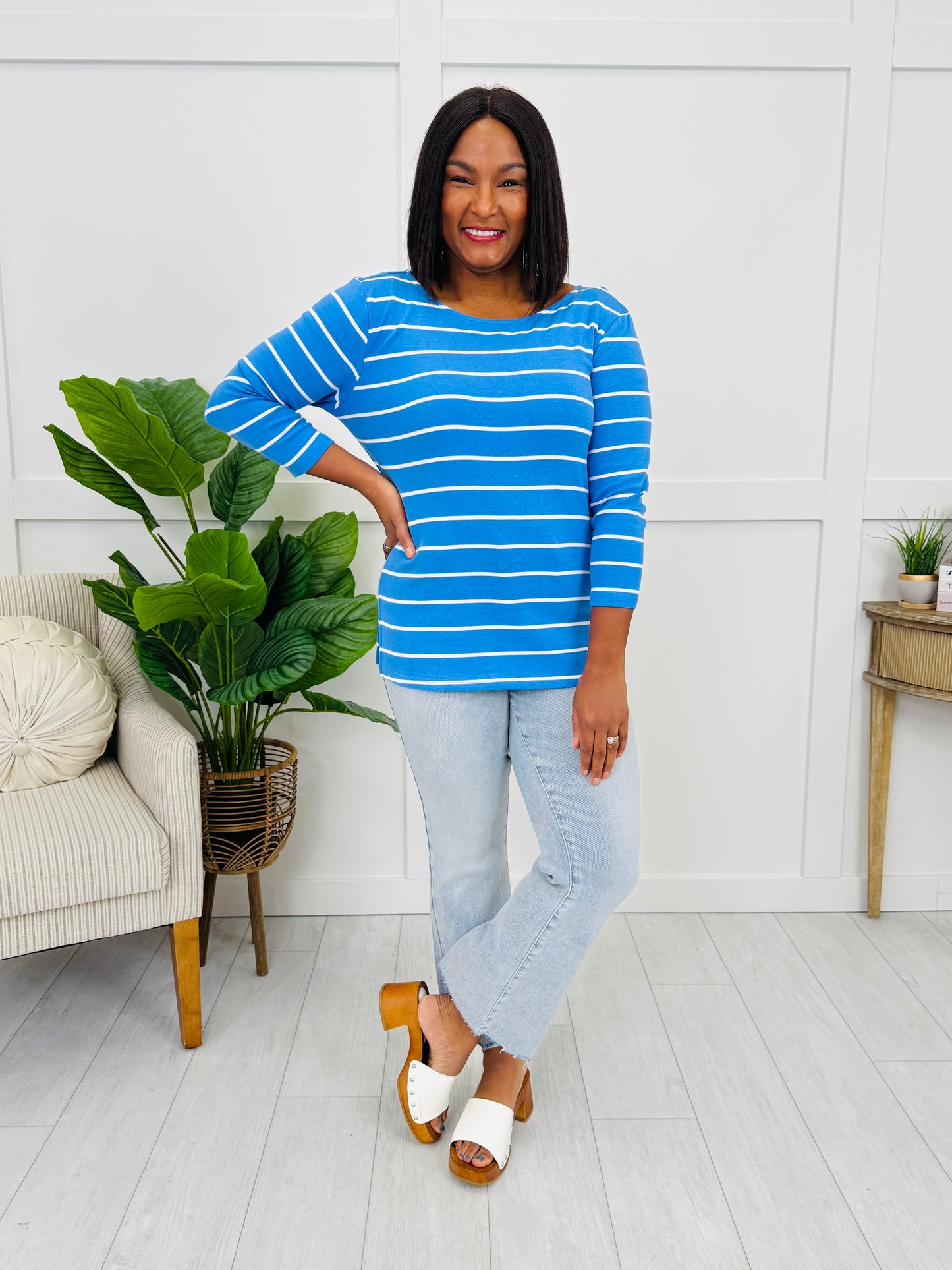 Fading Memories Top In Blue