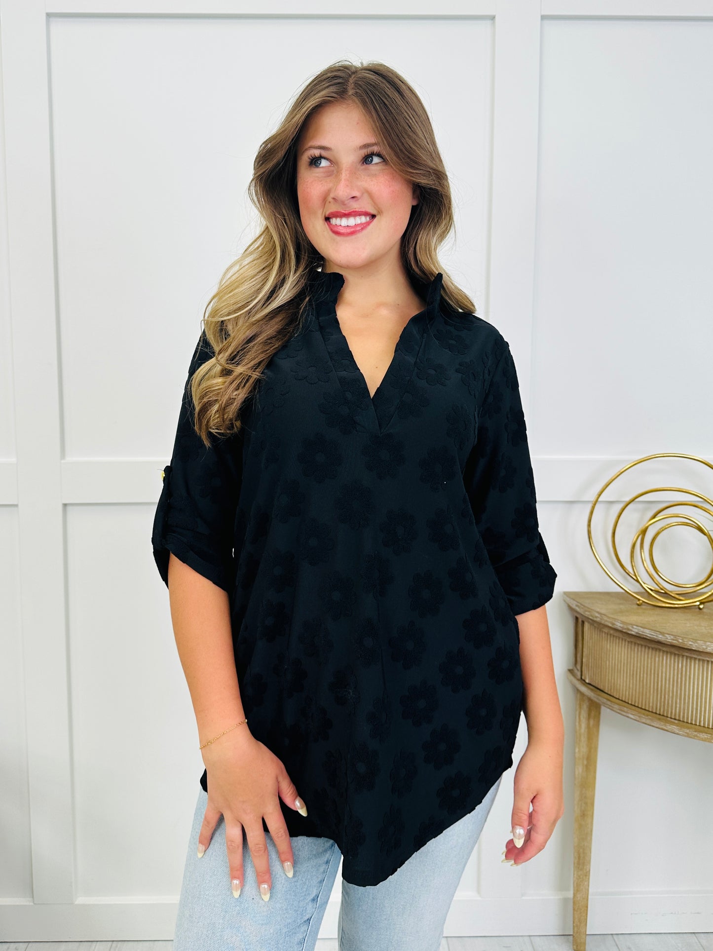 Floral Feelings Top In Black