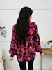 Fall Floral Fantasy Top In Plum