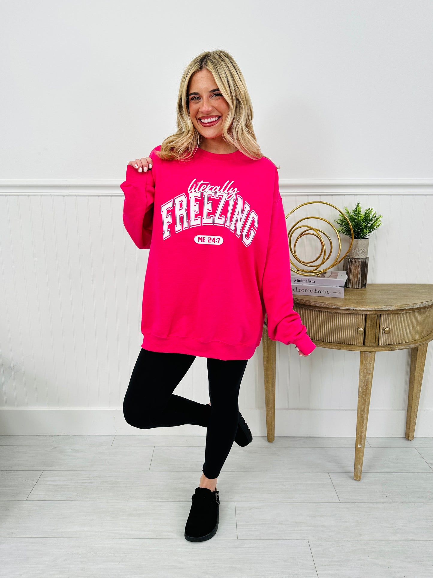 Literally Freezing Graphic Crewneck Sweatshirt