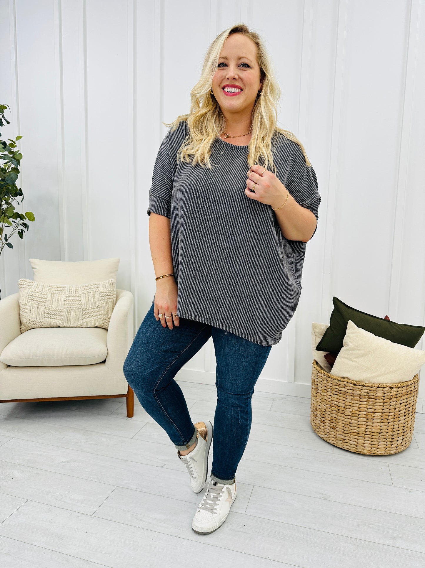 REG/CURVY Casually Corded Top- Multiple Colors!