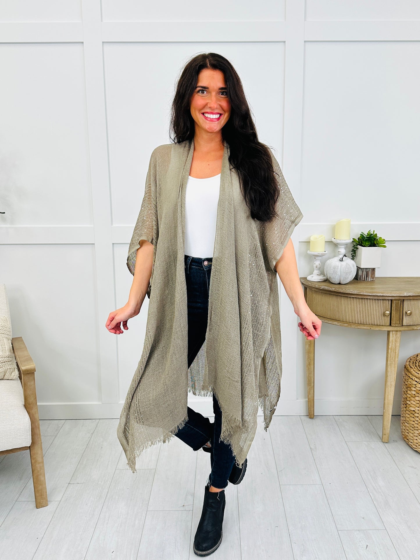 Calm Waters Kimono in Dark Mocha