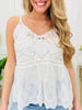 Lace & Light Tank Top