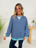 Stripe Story Pullover In Navy