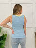 Sideline Style Tank Top In Blue