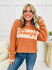 Fall Into Happiness Sweater In Burnt Orange