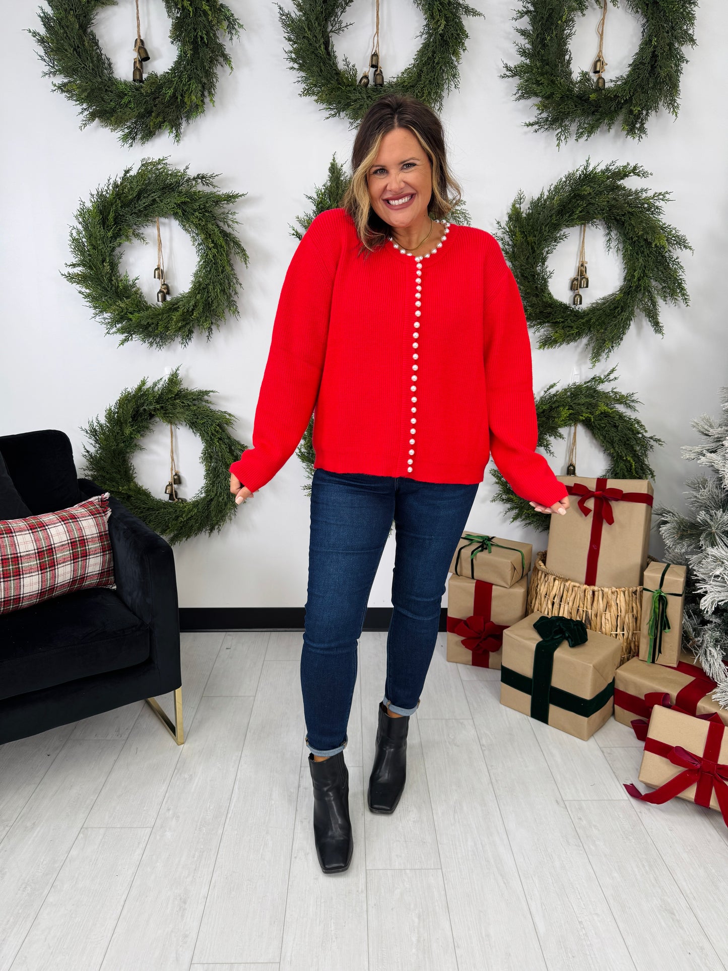Pearl Appeal Sweater In Multiple Colors