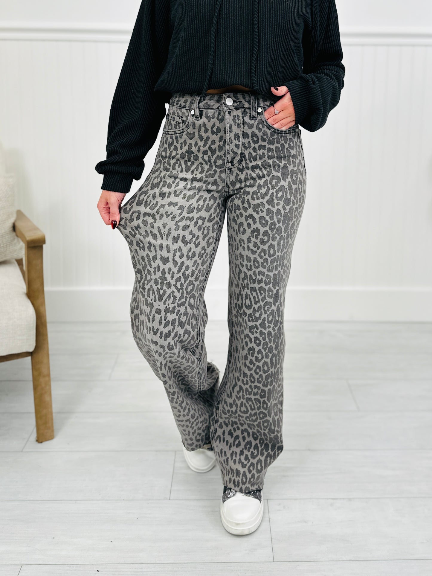 Wild Thing Tummy Control Grey Leopard Jeans