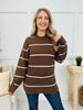 Parallel Paths Sweater in Brown/Ivory