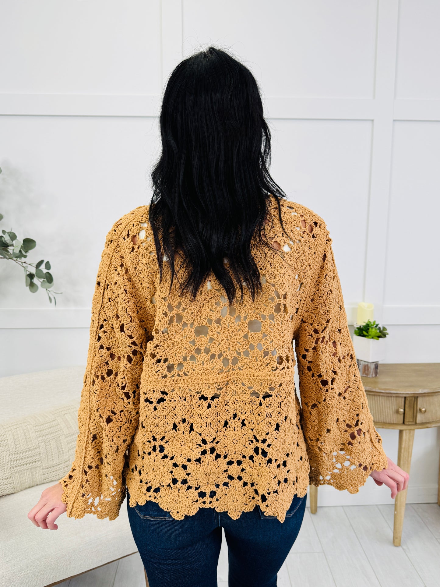 Dream Weaver Cardigan In Tan