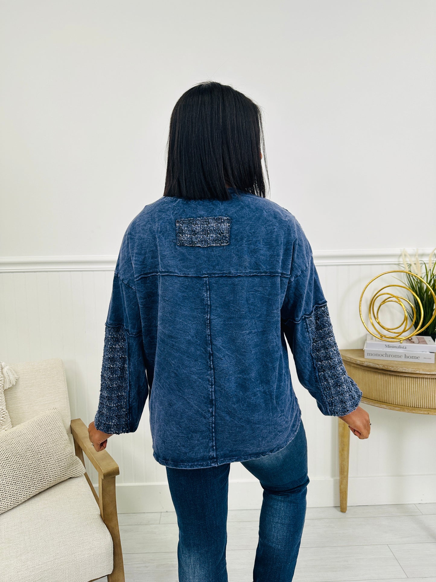 Under Fading Skies Pullover in Navy