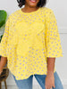 Bold Blossom Top In Yellow