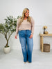 Studded & Styled Tummy Control Wide Leg Jeans