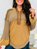 Downtown Cozy Top In Camel