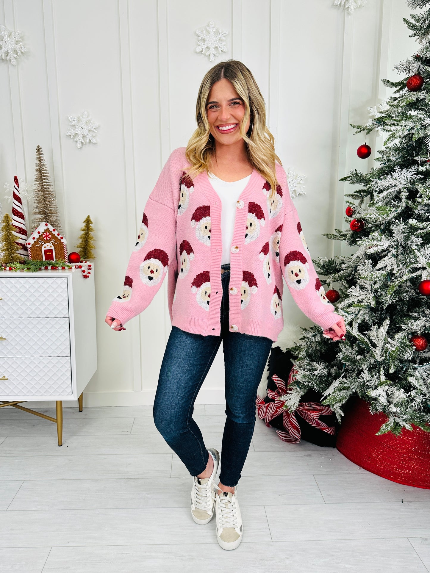 Santa Stop Here Cardigan in Multiple Colors